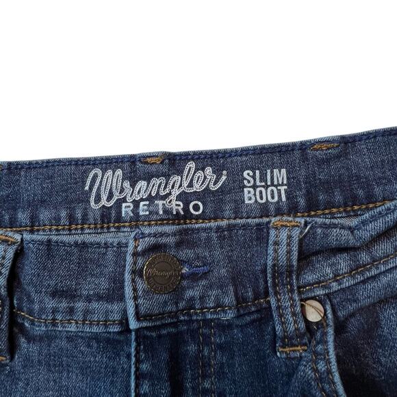 Wrangler Retro Slim Bootcut Jeans Men’s 30x30 - Picture 3 of 10